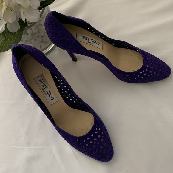 Rare ✨JIMMY CHOO Anouk 100 Perforated High Heel Pump - Picture 12 of 16